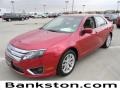 2011 Red Candy Metallic Ford Fusion SEL V6  photo #1