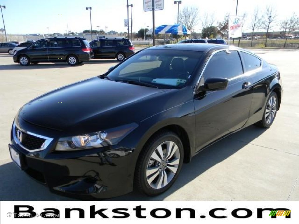2009 Accord EX-L Coupe - Crystal Black Pearl / Black photo #1