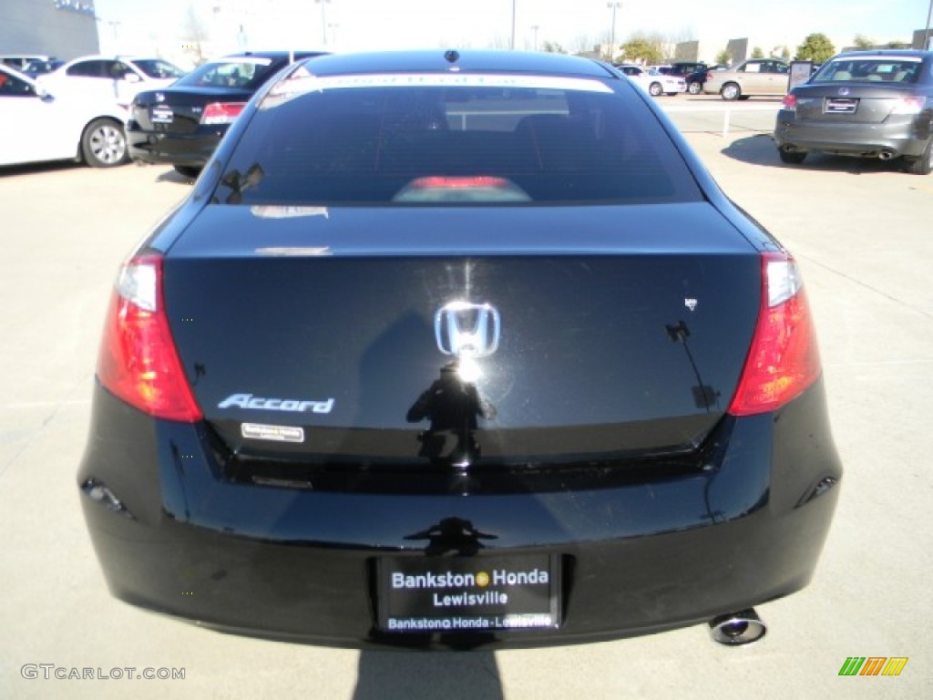 2009 Accord EX-L Coupe - Crystal Black Pearl / Black photo #4