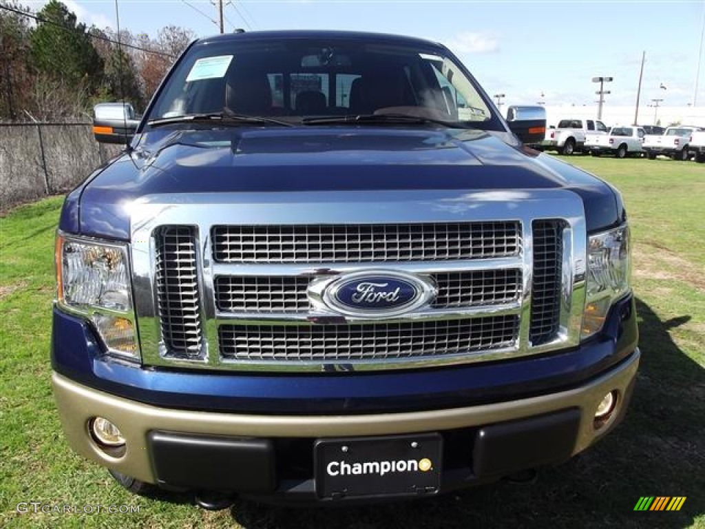 2012 F150 King Ranch SuperCrew 4x4 - Dark Blue Pearl Metallic / King Ranch Chaparral Leather photo #2