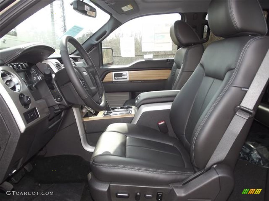 Black Interior 2011 Ford F150 Lariat SuperCrew Photo #60325937