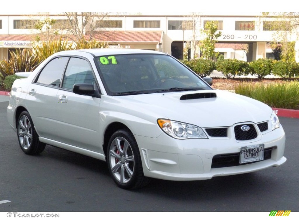 Satin White Pearl Subaru Impreza