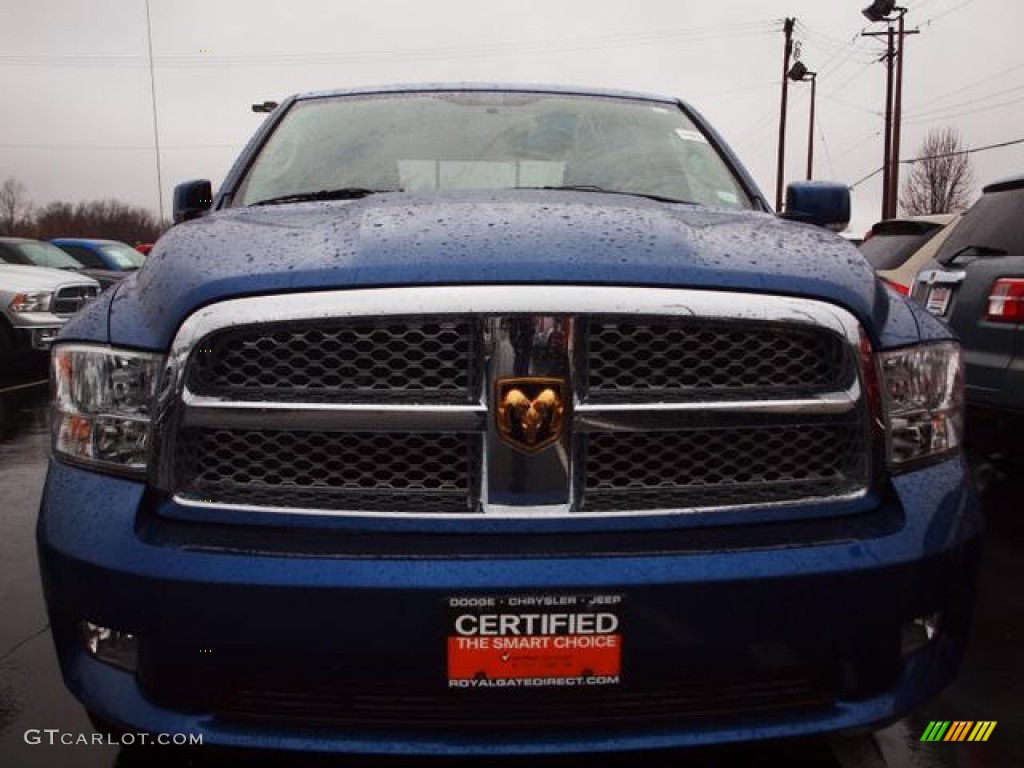 2009 Ram 1500 ST Quad Cab 4x4 - Deep Water Blue Pearl / Dark Slate/Medium Graystone photo #8