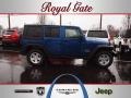 2010 Deep Water Blue Pearl Jeep Wrangler Unlimited Sport 4x4  photo #1