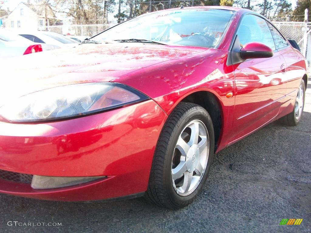 2000 Cougar V6 - Rio Red / Medium Parchment photo #2