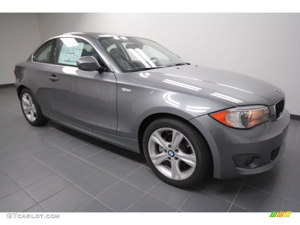 2012 1 Series 128i Coupe - Space Grey Metallic / Black photo #6