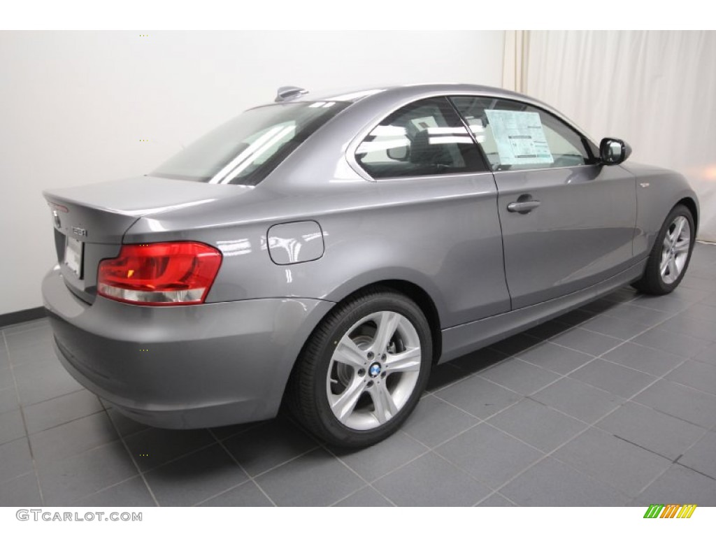 2012 1 Series 128i Coupe - Space Grey Metallic / Black photo #8