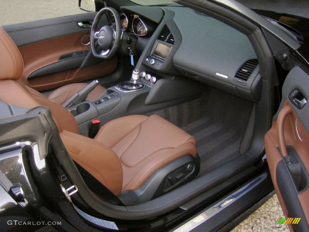 Nougat Brown Nappa Leather Interior 2011 Audi R8 Spyder 5.2 FSI quattro Photo #60329723