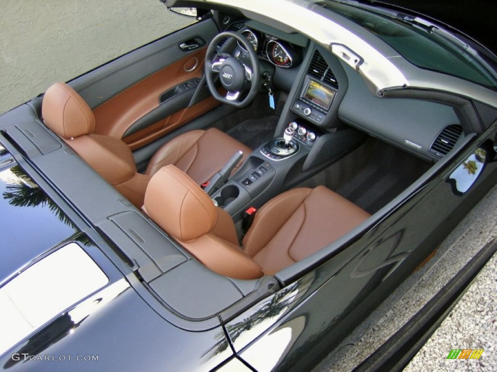 Nougat Brown Nappa Leather Interior 2011 Audi R8 Spyder 5.2 FSI quattro Photo #60329873