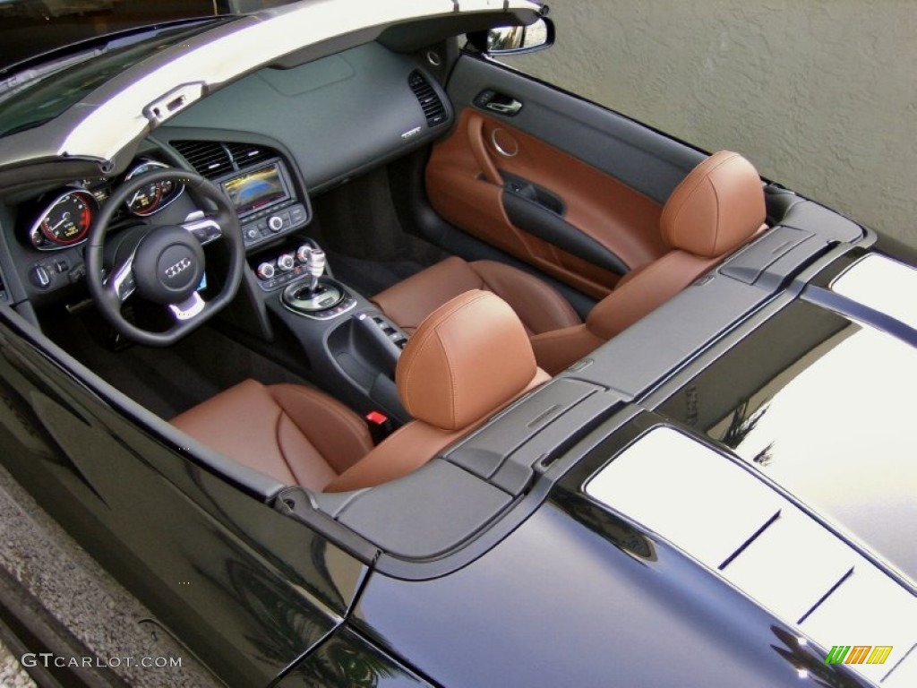 Nougat Brown Nappa Leather Interior 2011 Audi R8 Spyder 5.2 FSI quattro Photo #60329881