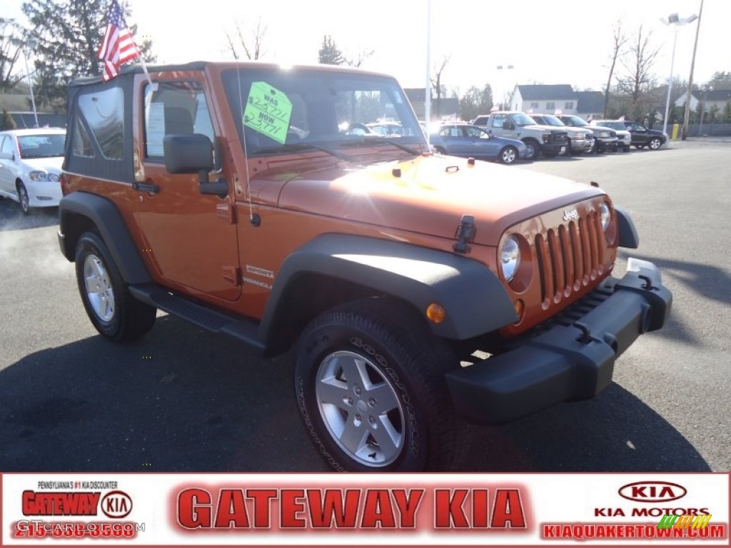 2011 Wrangler Sport S 4x4 - Mango Tango Pearl / Black photo #1