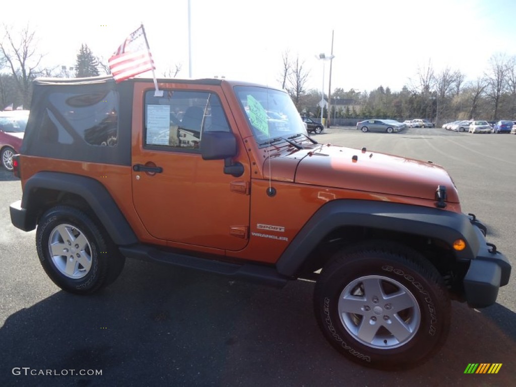 2011 Wrangler Sport S 4x4 - Mango Tango Pearl / Black photo #4