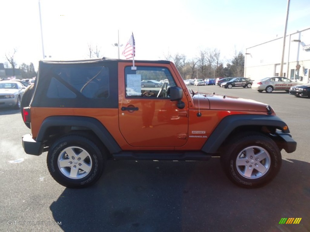 2011 Wrangler Sport S 4x4 - Mango Tango Pearl / Black photo #5