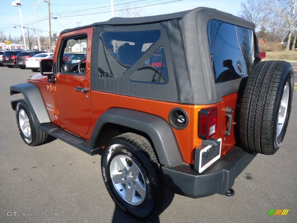 2011 Wrangler Sport S 4x4 - Mango Tango Pearl / Black photo #8