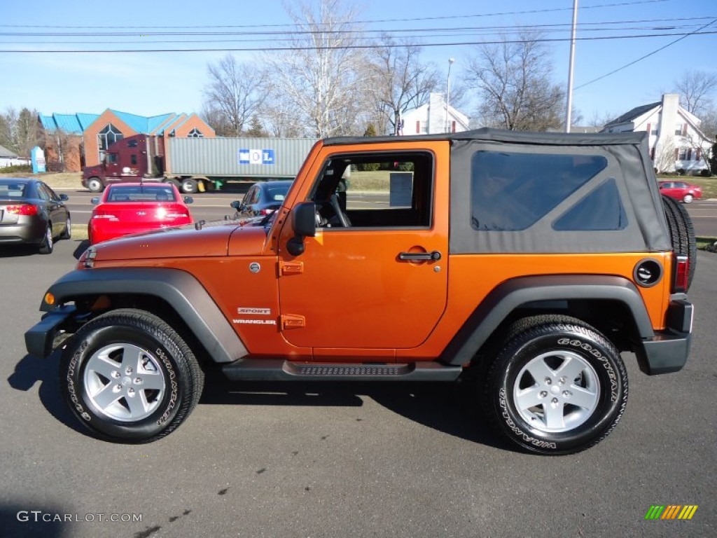 2011 Wrangler Sport S 4x4 - Mango Tango Pearl / Black photo #9