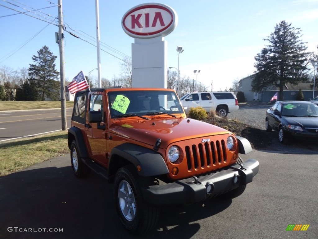 2011 Wrangler Sport S 4x4 - Mango Tango Pearl / Black photo #31