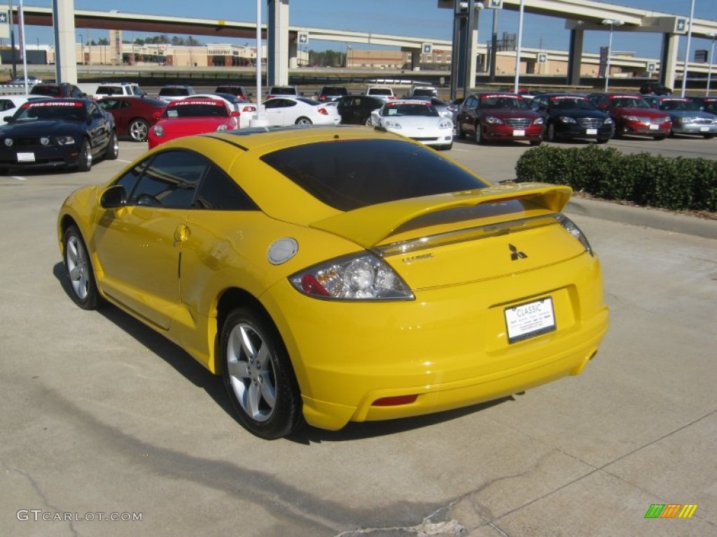 2009 Eclipse GS Coupe - Solar Satin Yellow / Dark Charcoal photo #3