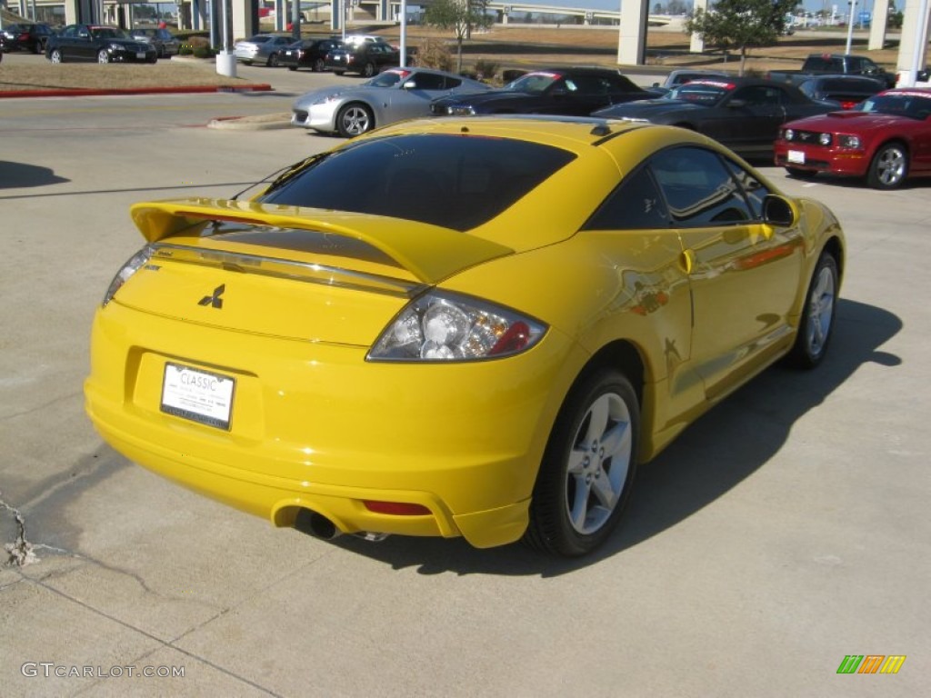 2009 Eclipse GS Coupe - Solar Satin Yellow / Dark Charcoal photo #5