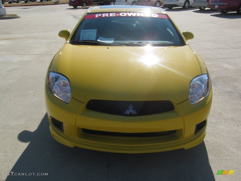 2009 Eclipse GS Coupe - Solar Satin Yellow / Dark Charcoal photo #8