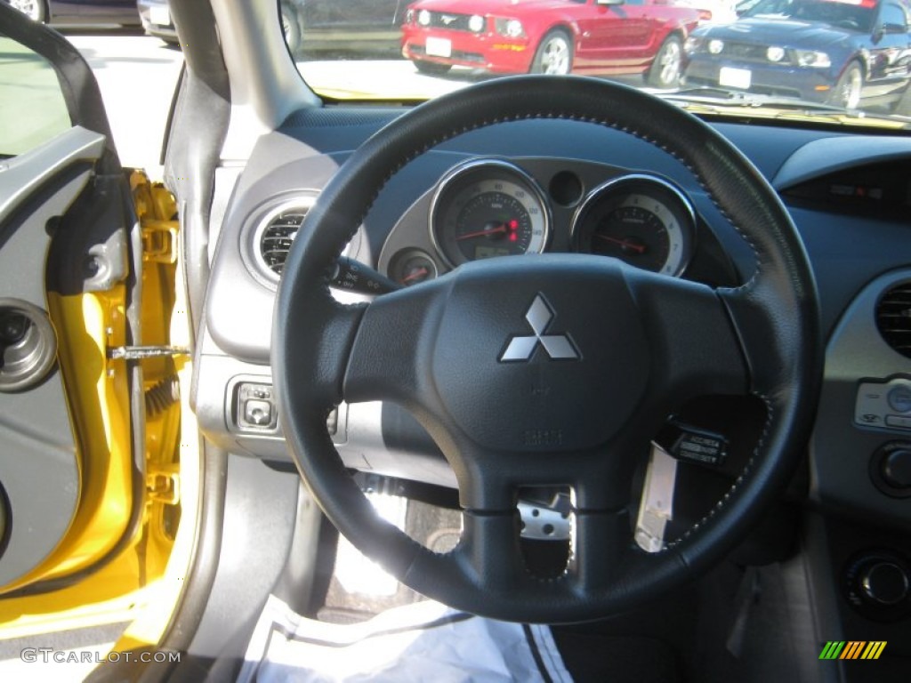 2009 Eclipse GS Coupe - Solar Satin Yellow / Dark Charcoal photo #10