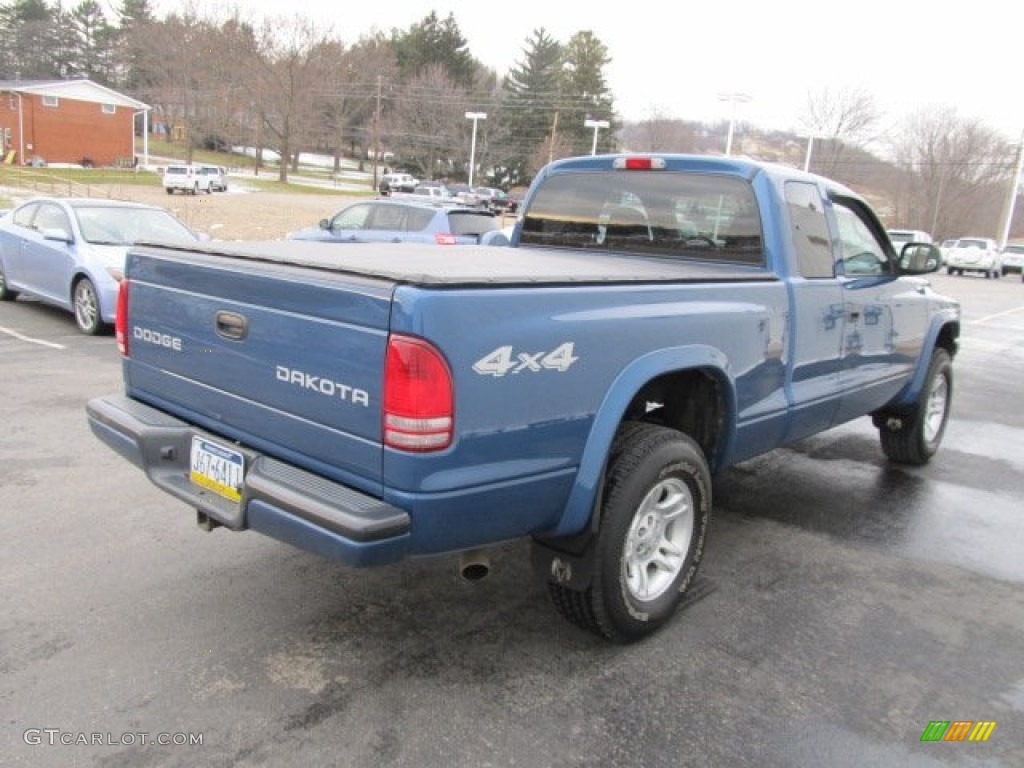 2004 Dakota Sport Club Cab 4x4 - Atlantic Blue Pearl / Dark Slate Gray photo #6