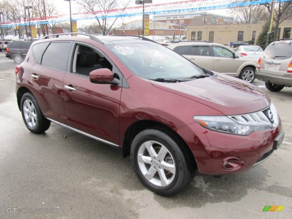 2009 Murano SL AWD - Merlot Metallic / Black photo #6