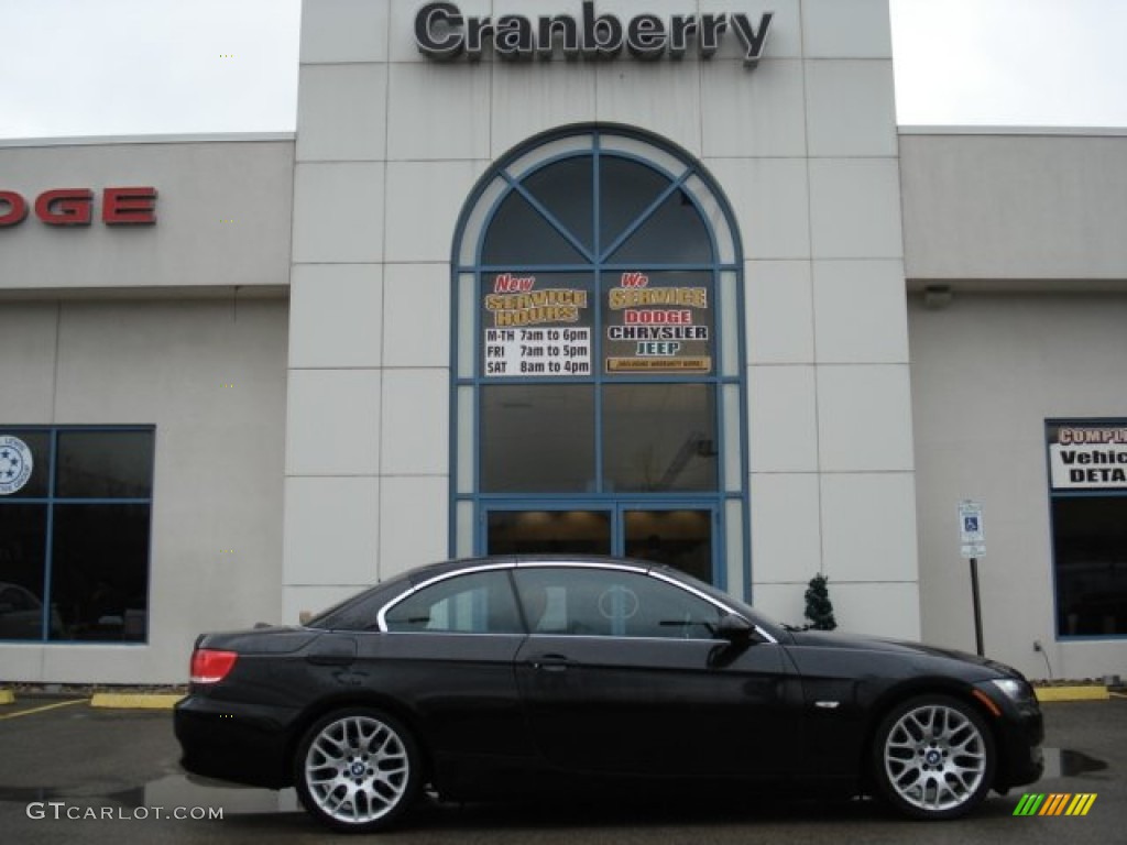 2008 3 Series 328i Convertible - Jet Black / Saddle Brown/Black photo #1
