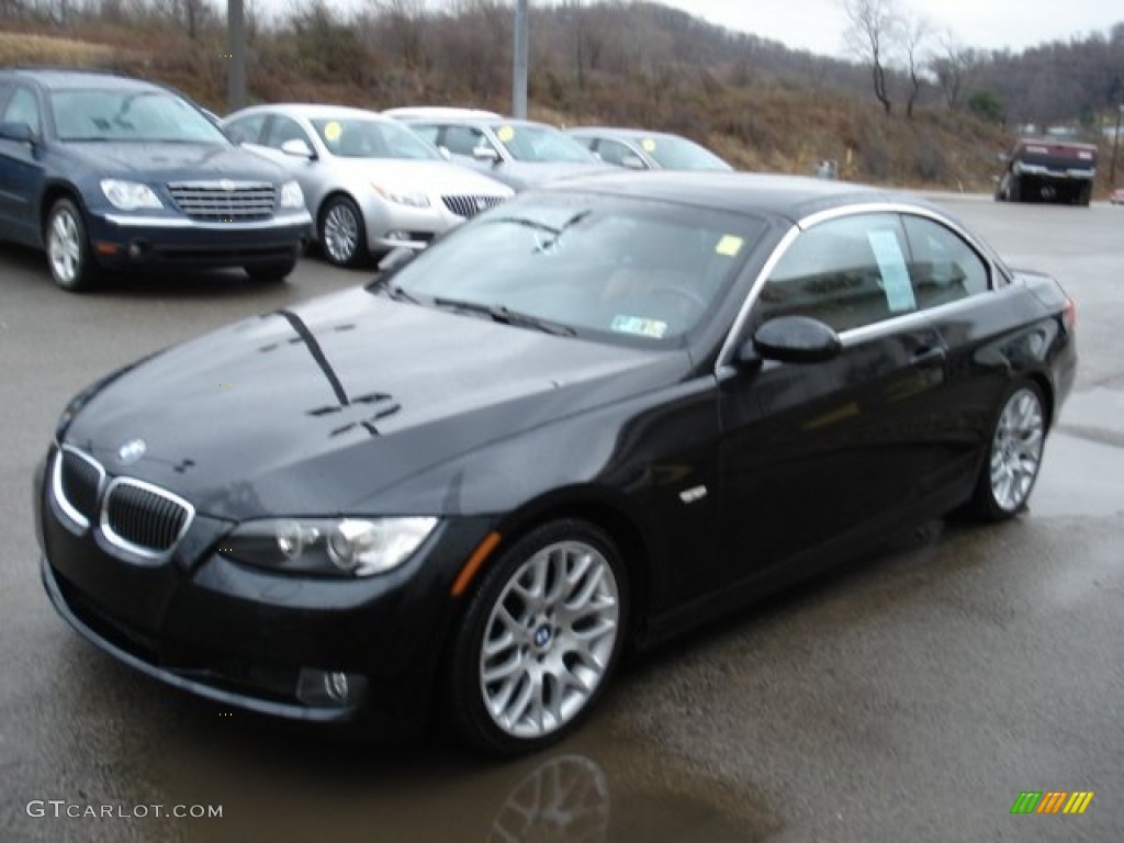 2008 3 Series 328i Convertible - Jet Black / Saddle Brown/Black photo #4