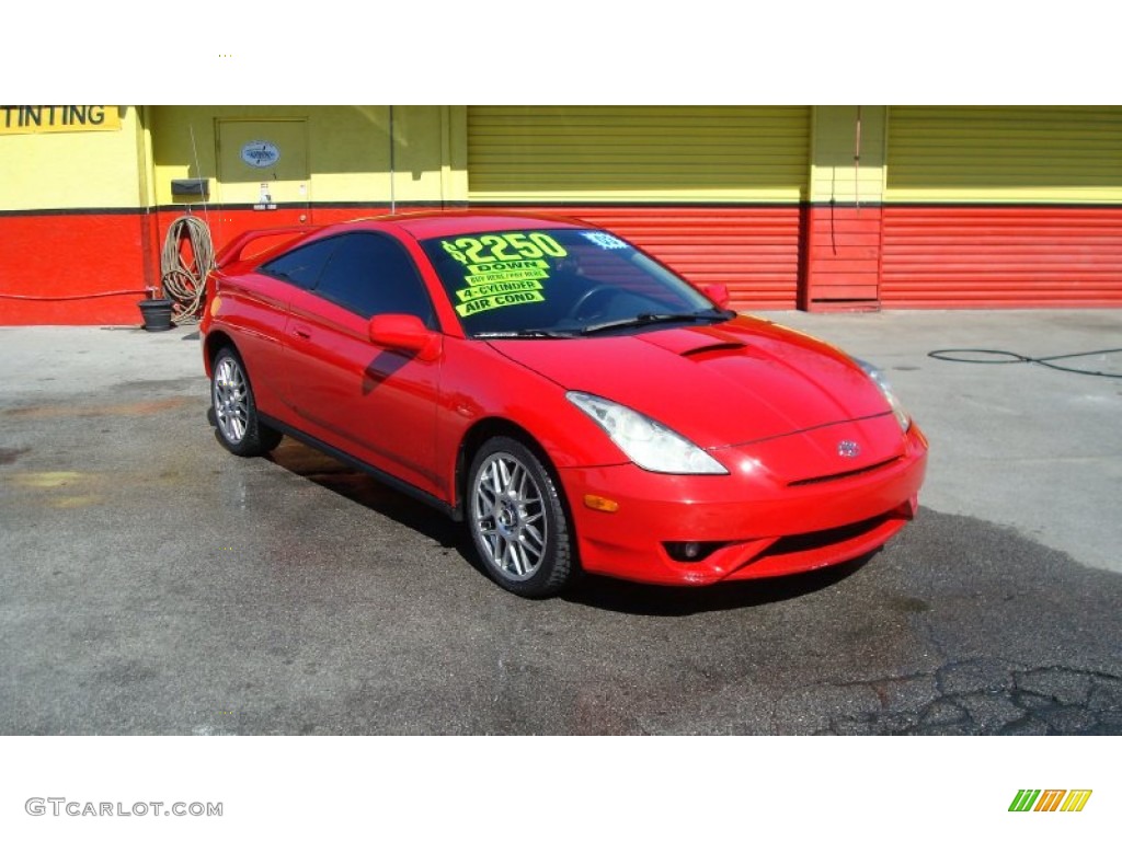 2003 Celica GT - Absolutely Red / Black/Silver photo #1