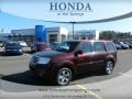 2012 Dark Cherry Pearl II Honda Pilot EX-L  photo #1