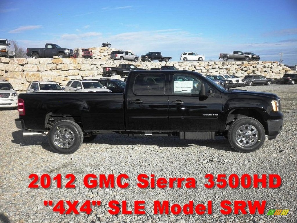 2012 Sierra 3500HD SLE Crew Cab 4x4 - Onyx Black / Ebony photo #1