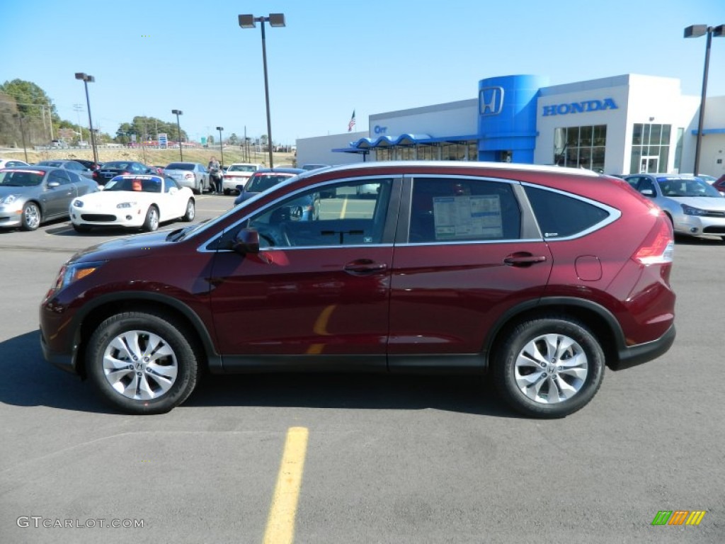 2012 CR-V EX-L - Basque Red Pearl II / Gray photo #2