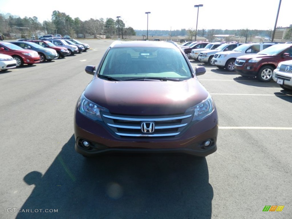 2012 CR-V EX-L - Basque Red Pearl II / Gray photo #8