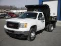 Summit White - Sierra 3500HD Regular Cab 4x4 Dump Truck Photo No. 3