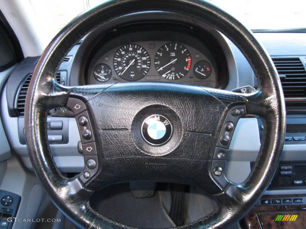 2003 BMW X5 4.4i Gray Steering Wheel Photo #60339271