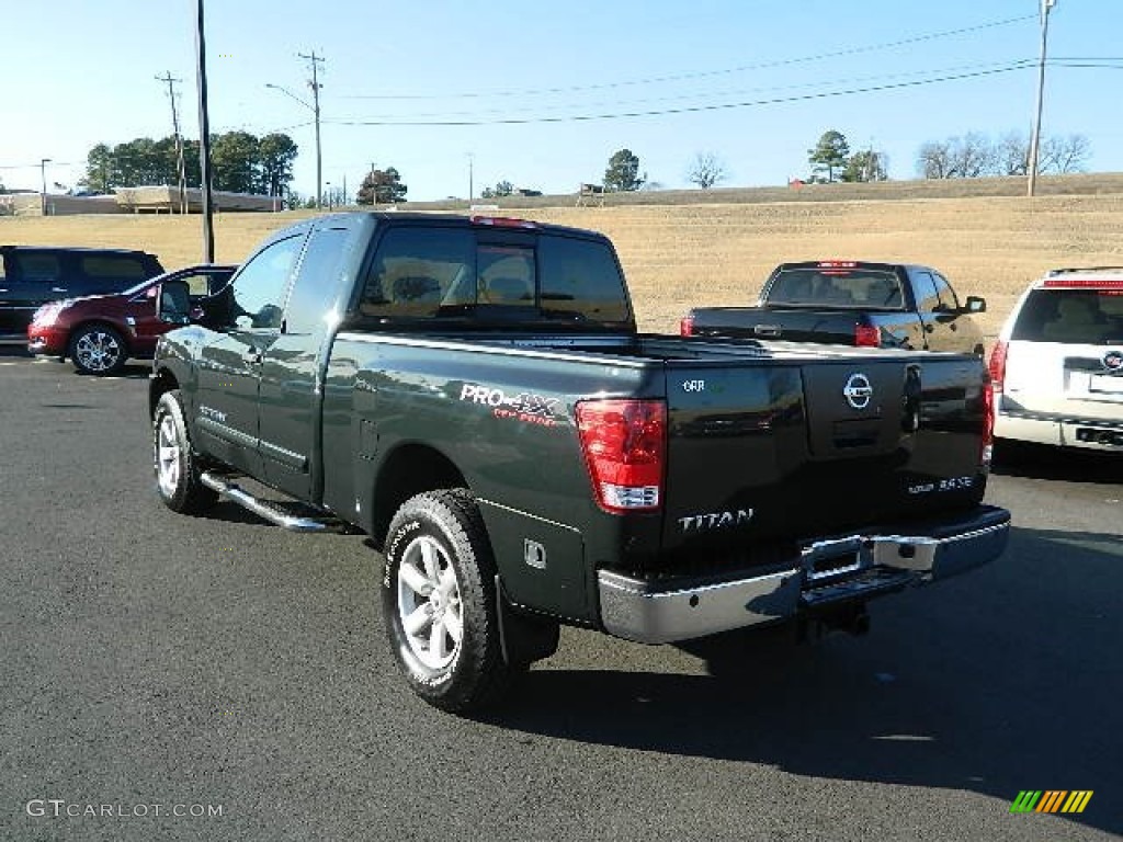 2009 Titan PRO-4X King Cab 4x4 - Timberline Green / Pro-4X Charcoal photo #5