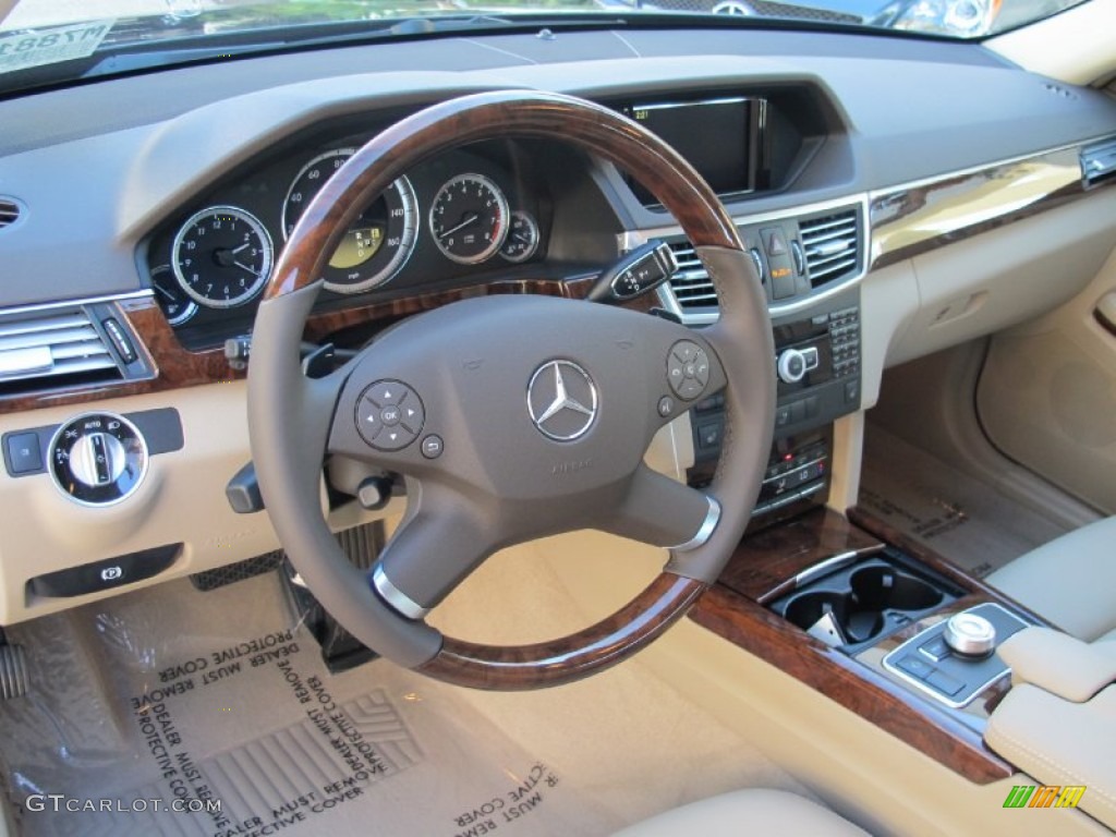 Almond/Mocha Interior 2012 Mercedes-Benz E 350 Sedan Photo #60342366