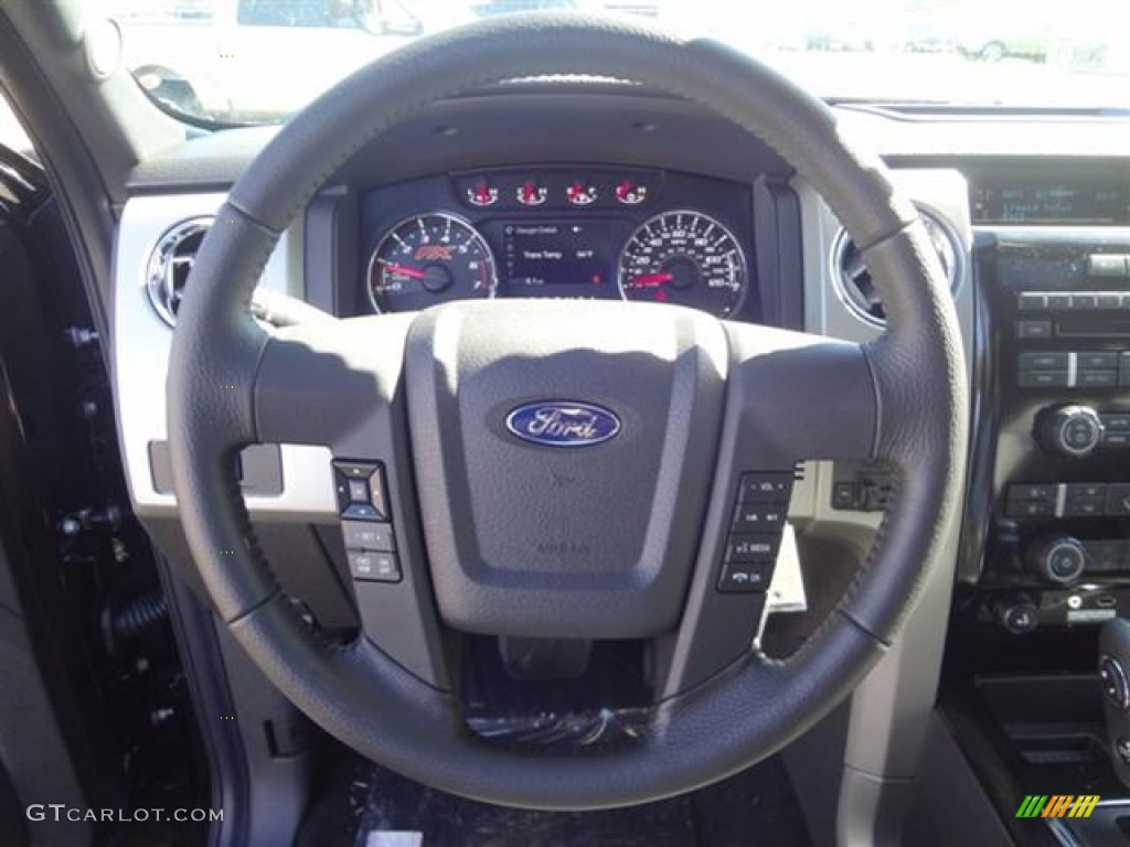 2012 Ford F150 FX2 SuperCrew Black Steering Wheel Photo #60346721