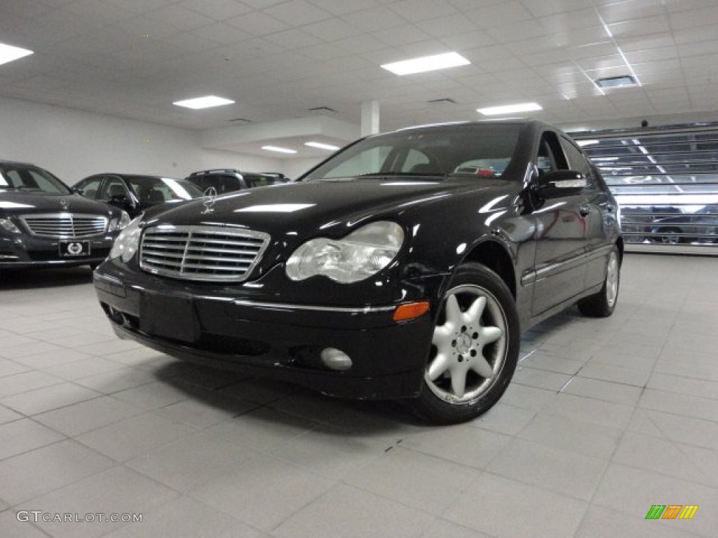 2002 C 240 Sedan - Black / Charcoal photo #1