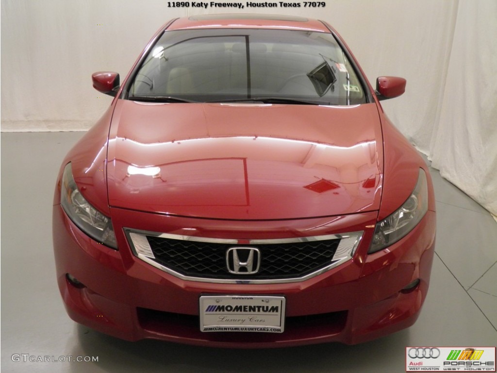 2008 Accord EX-L Coupe - San Marino Red / Ivory photo #17