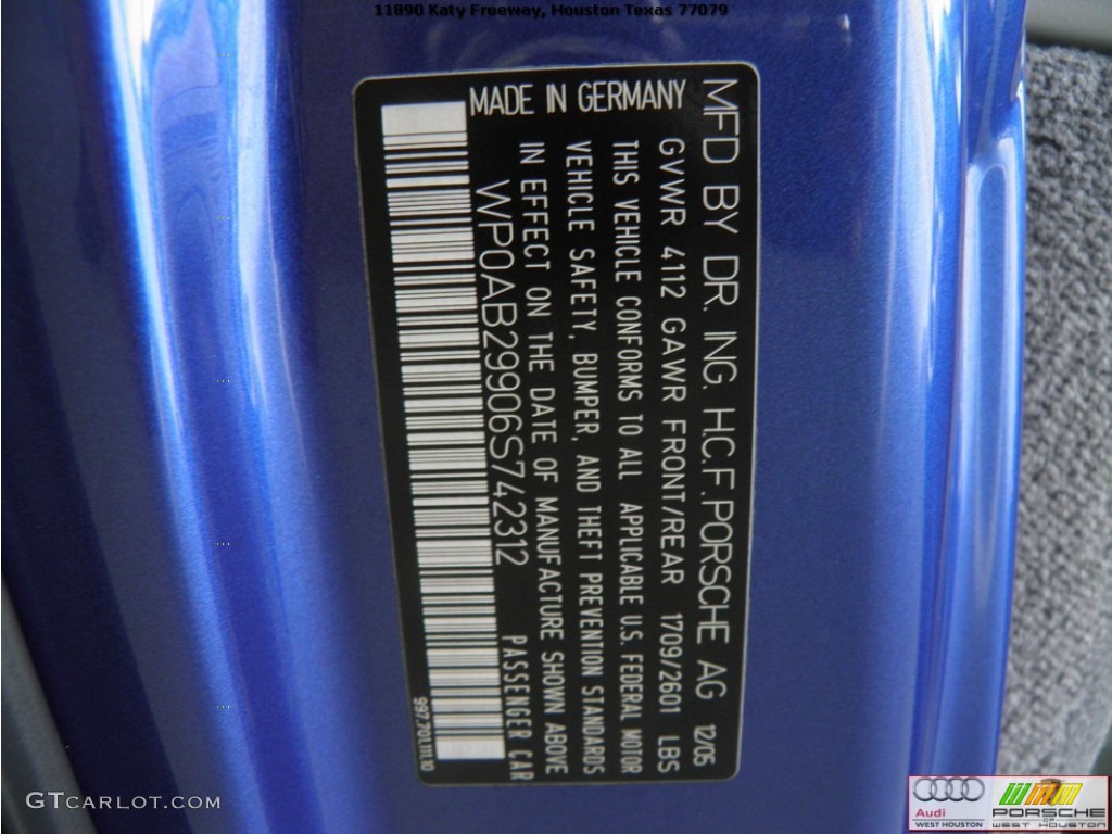 2006 911 Carrera S Coupe - Cobalt Blue Metallic / Stone Grey photo #31