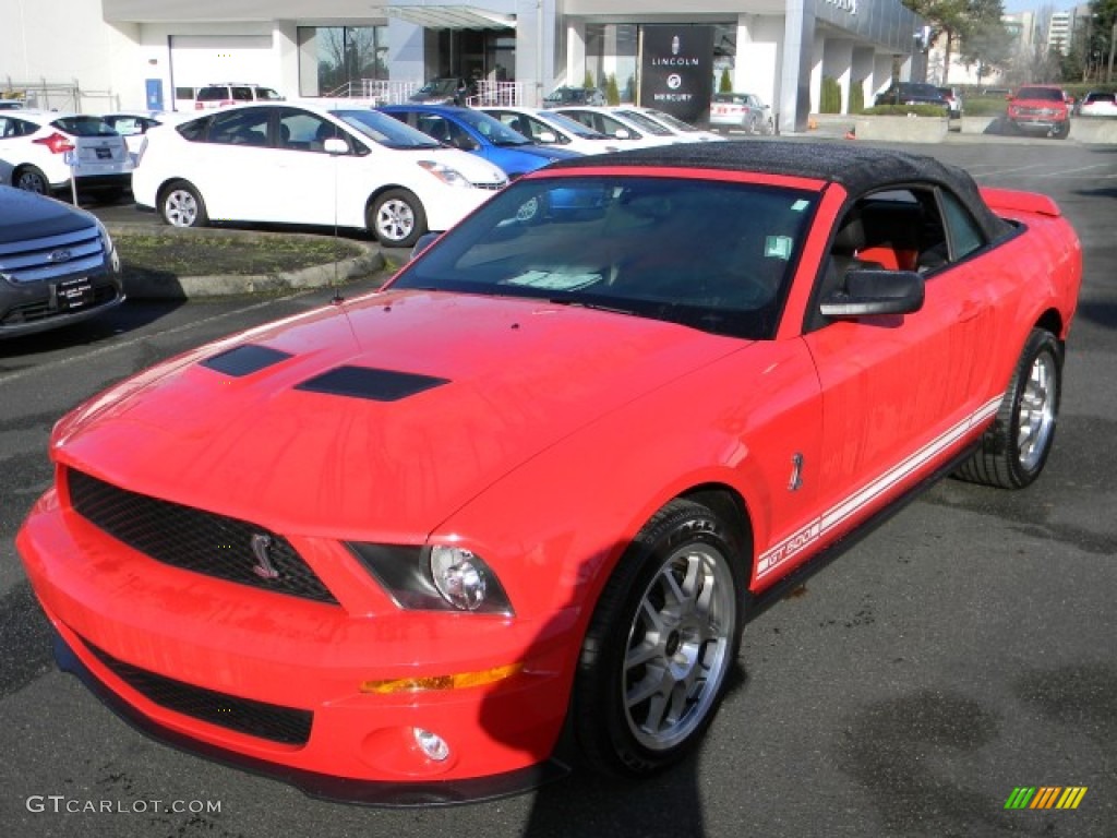 2008 Mustang Shelby GT500 Convertible - Torch Red / Black/Red photo #1
