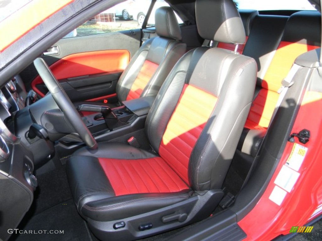 Black/Red Interior 2008 Ford Mustang Shelby GT500 Convertible Photo #60350585