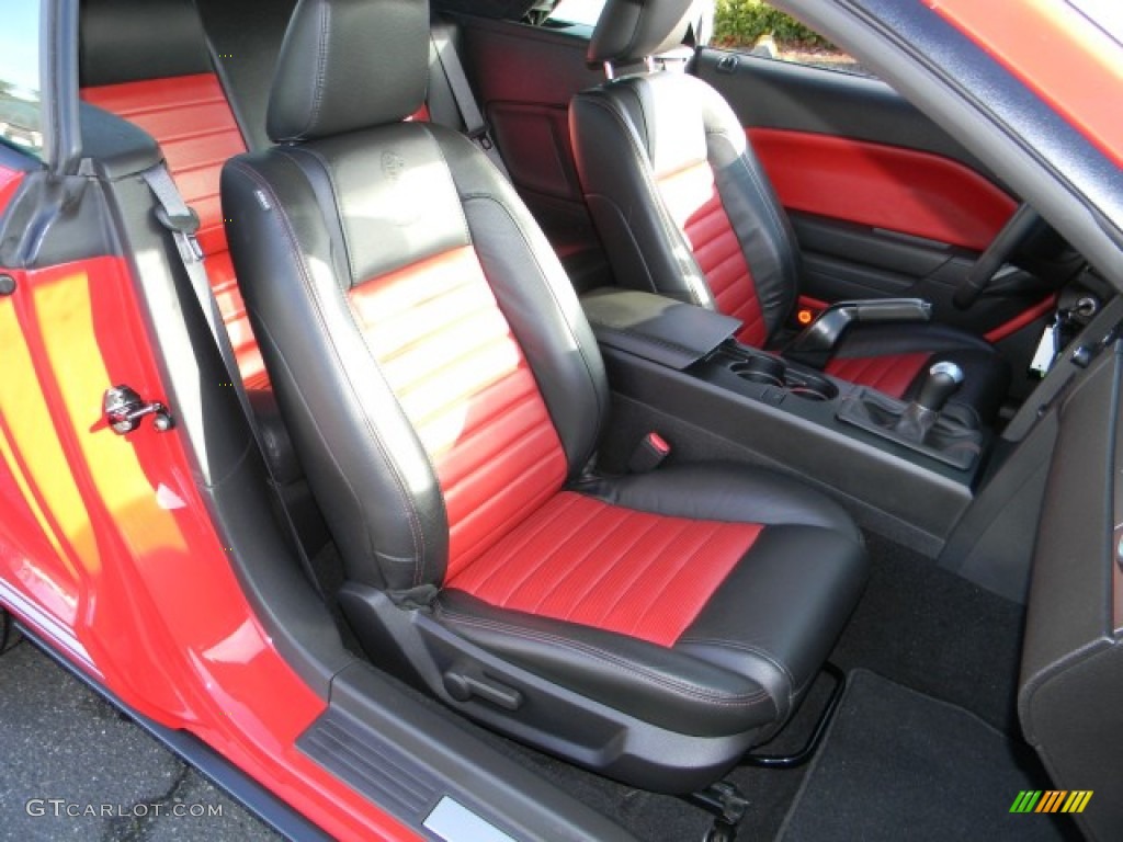 Black/Red Interior 2008 Ford Mustang Shelby GT500 Convertible Photo #60350615