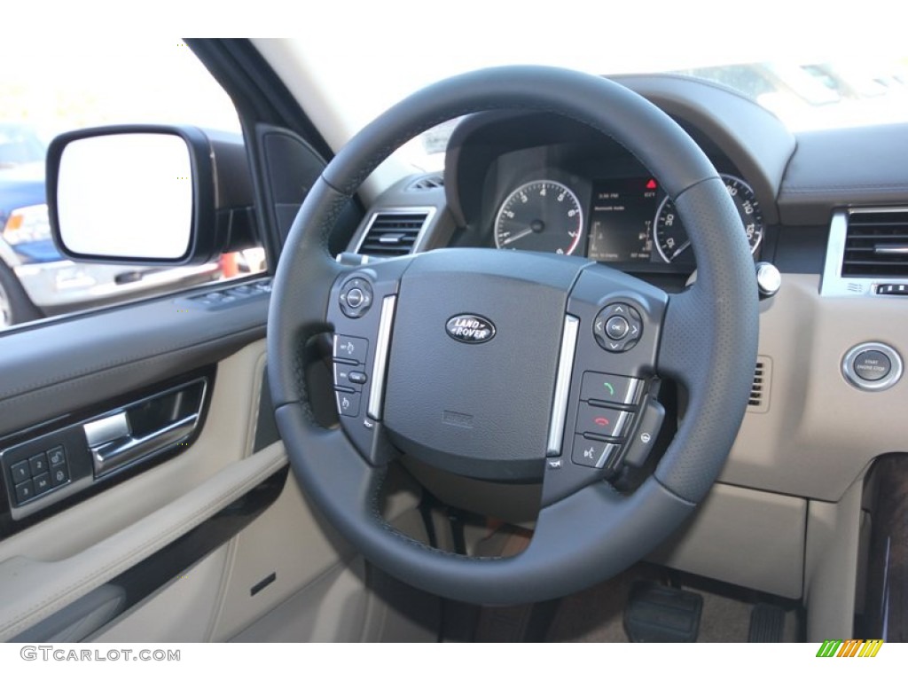 2012 Land Rover Range Rover Sport HSE LUX Almond/Nutmeg Steering Wheel Photo #60352772
