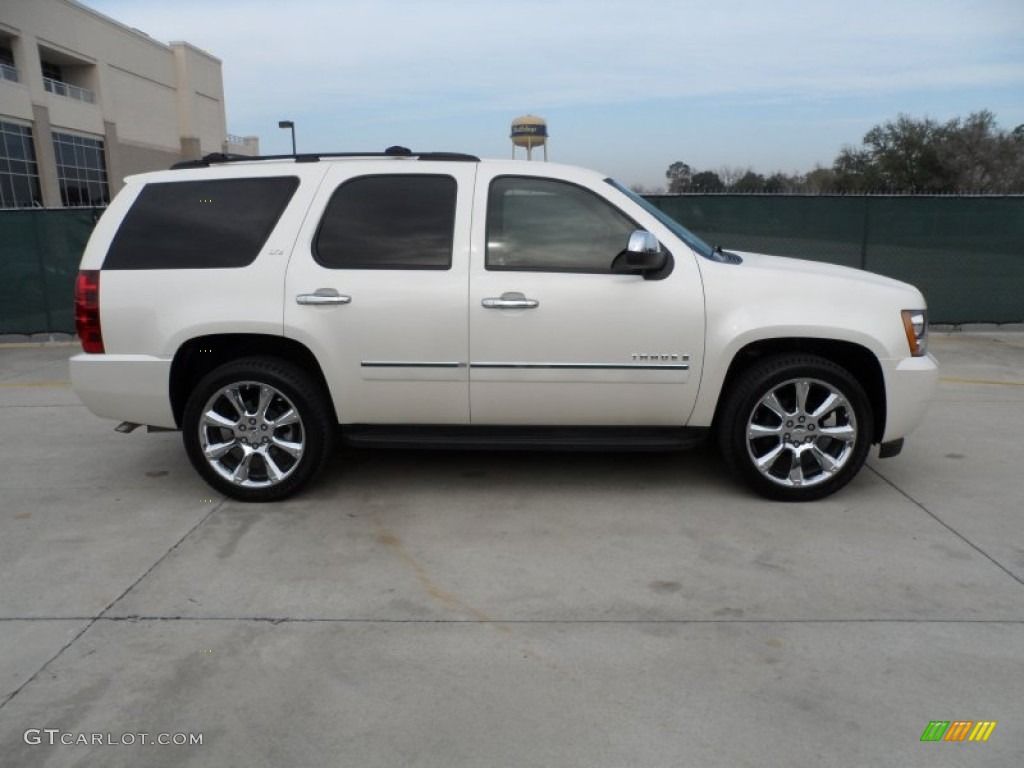 2009 Tahoe LTZ - White Diamond Tricoat / Light Cashmere photo #2