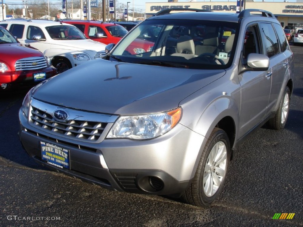 2011 Forester 2.5 X Premium - Steel Silver Metallic / Platinum photo #1