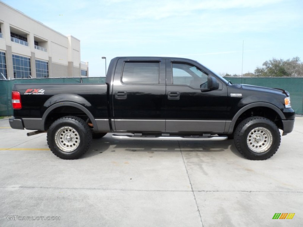 2004 F150 FX4 SuperCrew 4x4 - Black / Black/Medium Flint photo #2