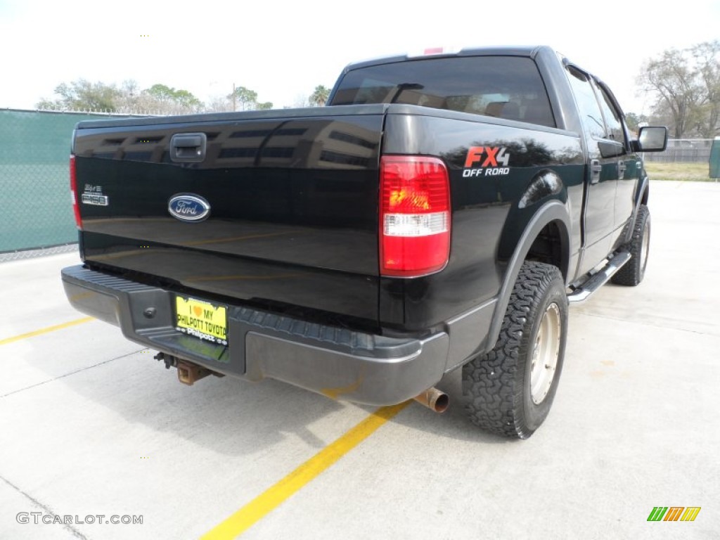 2004 F150 FX4 SuperCrew 4x4 - Black / Black/Medium Flint photo #3