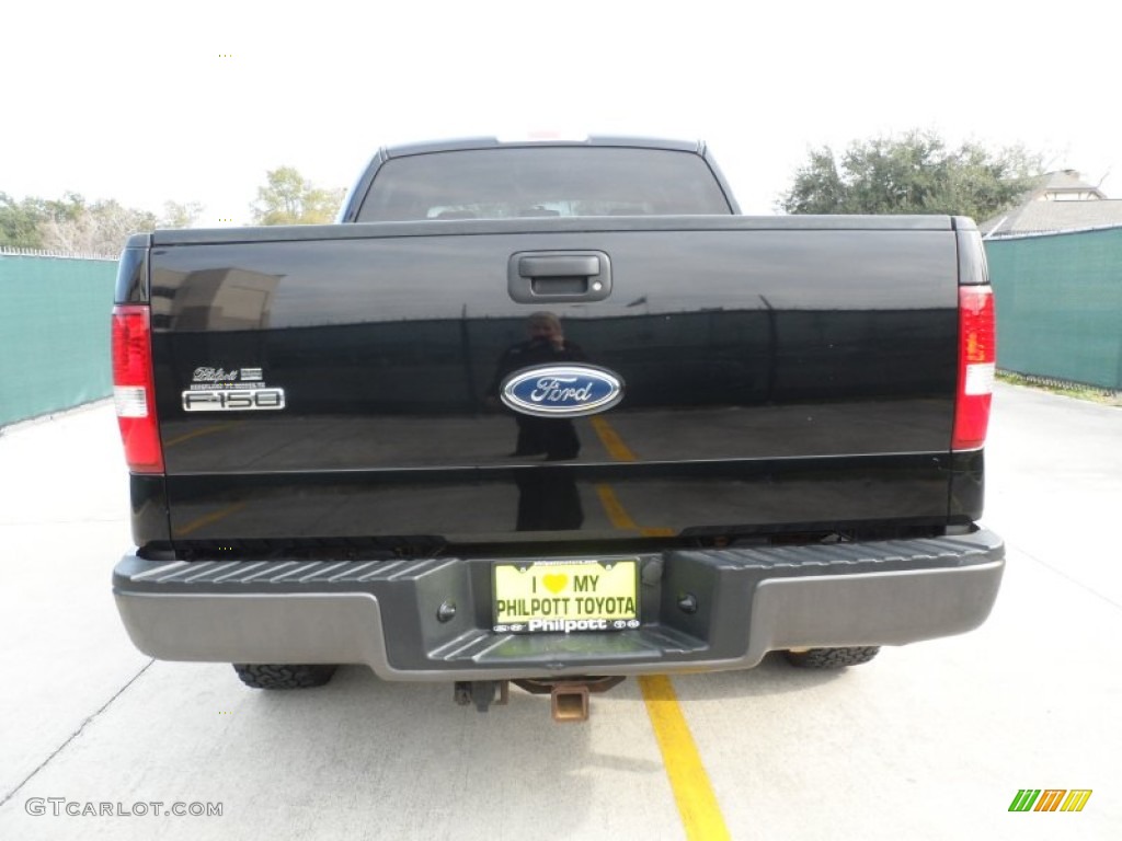2004 F150 FX4 SuperCrew 4x4 - Black / Black/Medium Flint photo #4